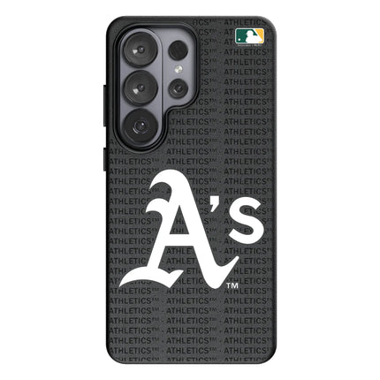 Oakland Athletics Text Backdrop MagSafe Compatible Phone Case for Samsung Galaxy