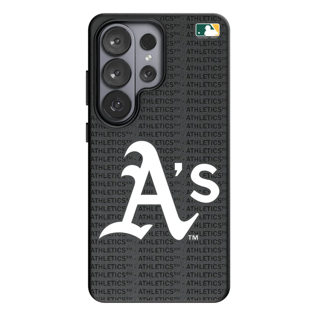 Oakland Athletics Text Backdrop MagSafe Compatible Phone Case for Samsung Galaxy