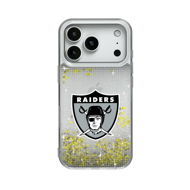 Oakland Raiders 1963 Historic Collection Linen Glitter Phone Case for Apple iPhone