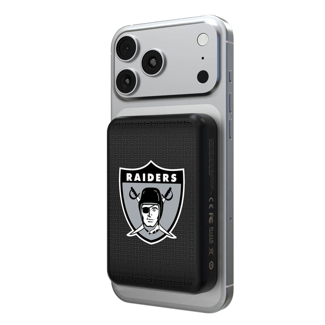 Oakland Raiders 1963 Historic Collection Linen Wireless Mag Power Bank