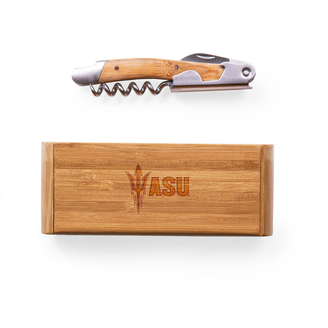 Arizona State Sun Devils - Elan Deluxe Corkscrew In Bamboo Box
