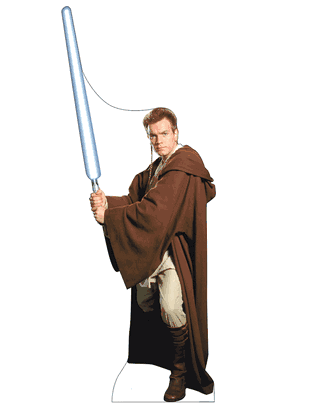 Obi-Wan Kenobi Star Wars The Phantom Menace 25th Anniversary Lifesize Cardboard Cutout