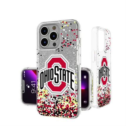 Ohio State University Buckeyes Confetti Glitter Phone Case for Apple iPhone
