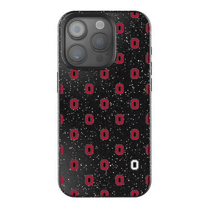 Ohio State University Buckeyes Fashion Pattern Black Bling Phone Case for Apple iPhone