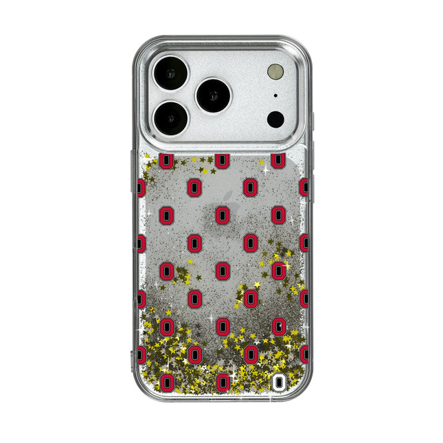 Ohio State University Buckeyes Fashion Pattern Glitter Phone Case for Apple iPhone
