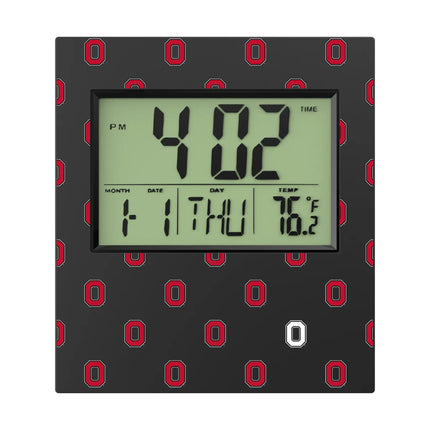 Ohio State University Buckeyes Fashion Pattern Wall Clock