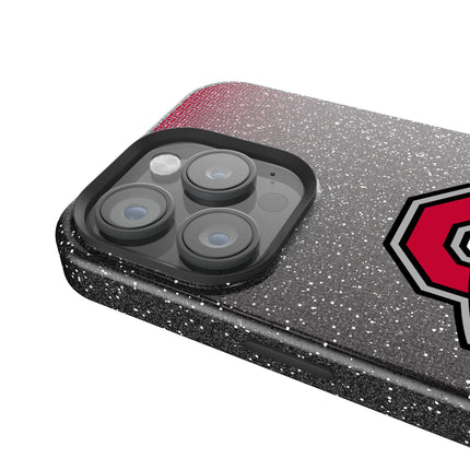 Ohio State University Buckeyes Linen Black Bling Phone Case for Apple iPhone