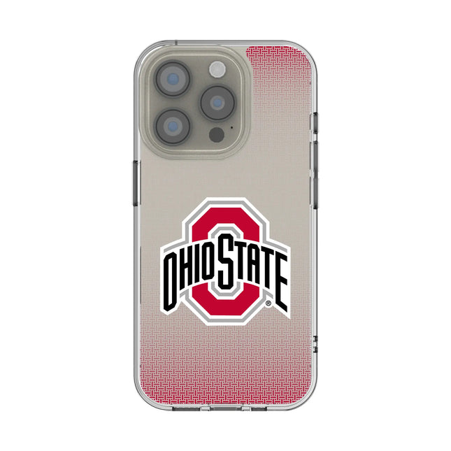 Ohio State University Buckeyes Linen Clear Phone Case for Apple iPhone