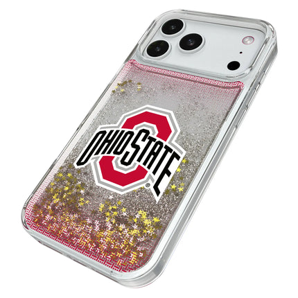 Ohio State University Buckeyes Linen Glitter Phone Case for Apple iPhone
