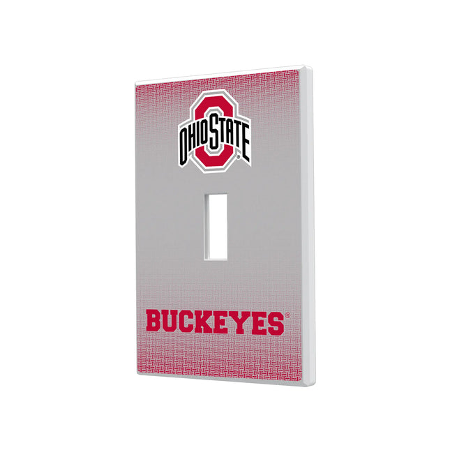 Ohio State University Buckeyes Linen Hidden-Screw Light Switch Plate