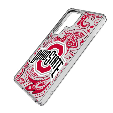 Ohio State University Buckeyes Paisley Clear Phone Case for Samsung Galaxy