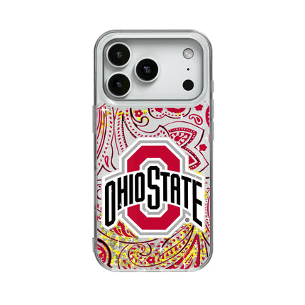 Ohio State University Buckeyes Paisley Glitter Phone Case for Apple iPhone