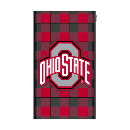 Ohio State University Buckeyes Plaid 5000mAh Flat Powerbank