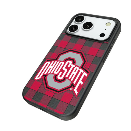 Ohio State University Buckeyes Plaid MagSafe Compatible Phone Case for Apple iPhone