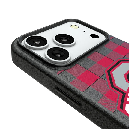 Ohio State University Buckeyes Plaid MagSafe Compatible Phone Case for Apple iPhone