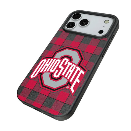 Ohio State University Buckeyes Plaid MagSafe Compatible Phone Case for Apple iPhone