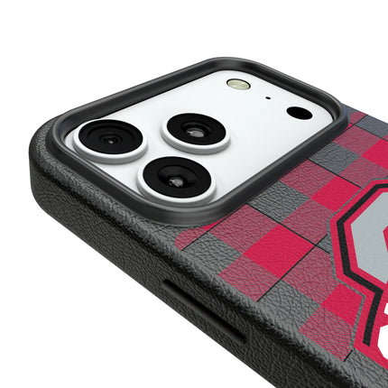 Ohio State University Buckeyes Plaid MagSafe Compatible Phone Case for Apple iPhone