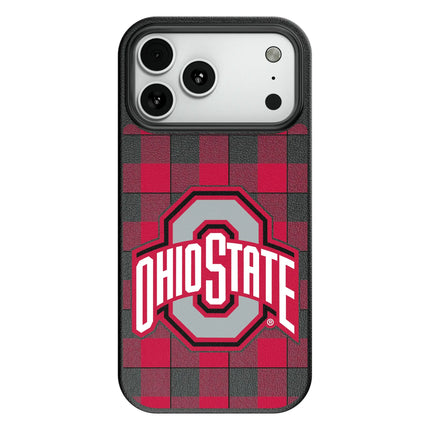 Ohio State University Buckeyes Plaid MagSafe Compatible Phone Case for Apple iPhone