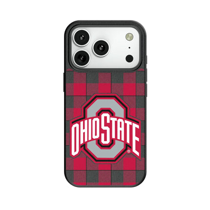 Ohio State University Buckeyes Plaid MagSafe Compatible Phone Case for Apple iPhone