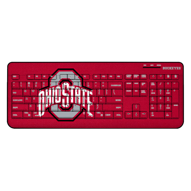 Ohio State University Buckeyes Solid Wireless USB Keyboard