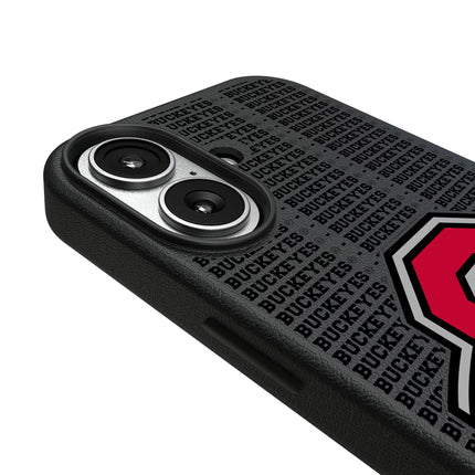Ohio State University Buckeyes Text Backdrop MagSafe Compatible Phone Case for Apple iPhone