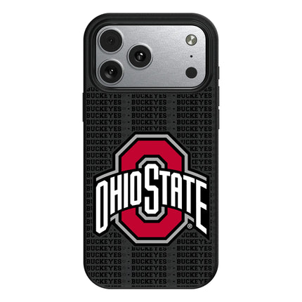 Ohio State University Buckeyes Text Backdrop MagSafe Compatible Phone Case for Apple iPhone