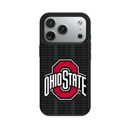 Ohio State University Buckeyes Text Backdrop MagSafe Compatible Phone Case for Apple iPhone