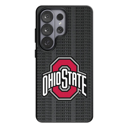 Ohio State University Buckeyes Text Backdrop MagSafe Compatible Phone Case for Samsung Galaxy
