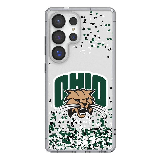 Ohio University Bobcats Confetti Clear Phone Case for Samsung Galaxy