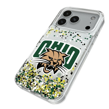 Ohio University Bobcats Confetti Glitter Phone Case for Apple iPhone