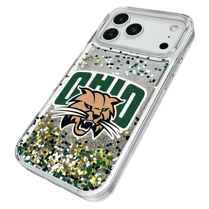 Ohio University Bobcats Confetti Glitter Phone Case for Apple iPhone