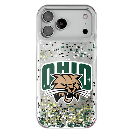 Ohio University Bobcats Confetti Glitter Phone Case for Apple iPhone