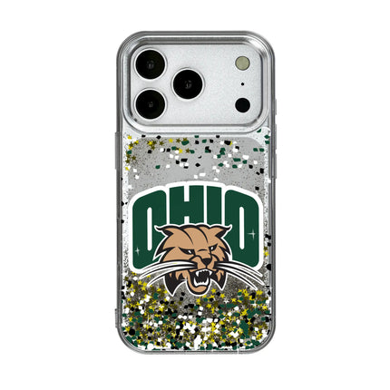 Ohio University Bobcats Confetti Glitter Phone Case for Apple iPhone