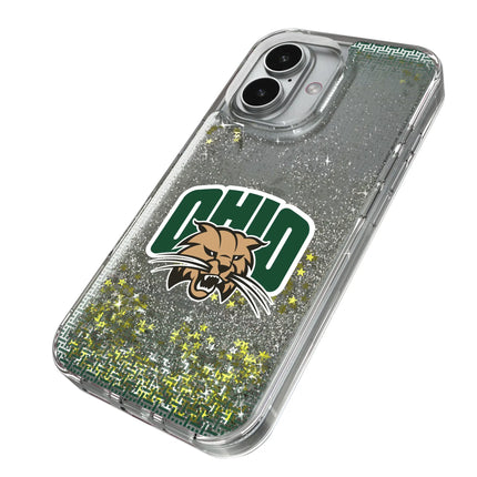 Ohio University Bobcats Linen Glitter Phone Case for Apple iPhone