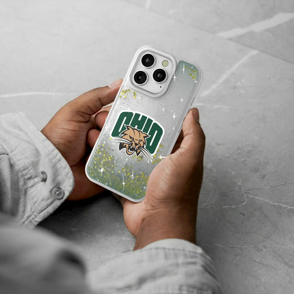 Ohio University Bobcats Linen Glitter Phone Case for Apple iPhone