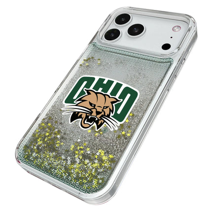 Ohio University Bobcats Linen Glitter Phone Case for Apple iPhone