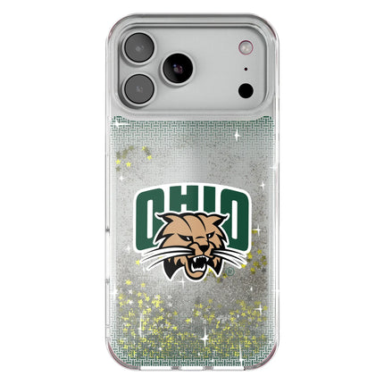 Ohio University Bobcats Linen Glitter Phone Case for Apple iPhone