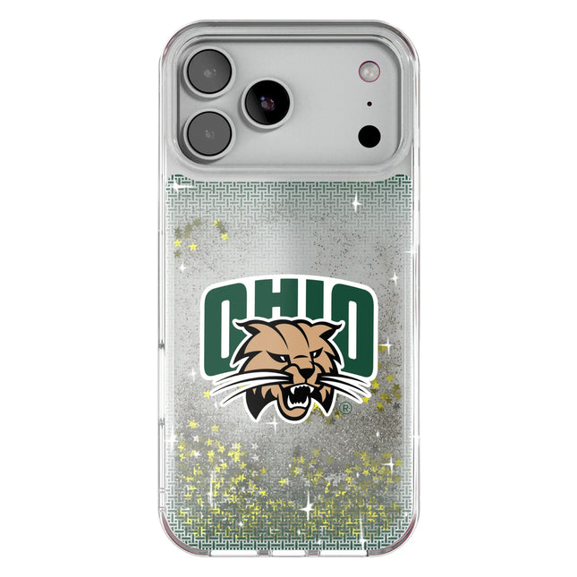 Ohio University Bobcats Linen Glitter Phone Case for Apple iPhone