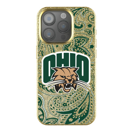 Ohio University Bobcats Paisley Bling Phone Case for Apple iPhone