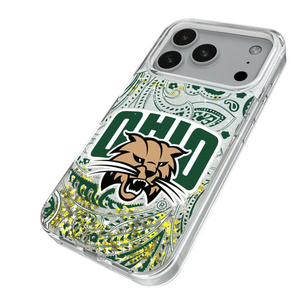 Ohio University Bobcats Paisley Glitter Phone Case for Apple iPhone
