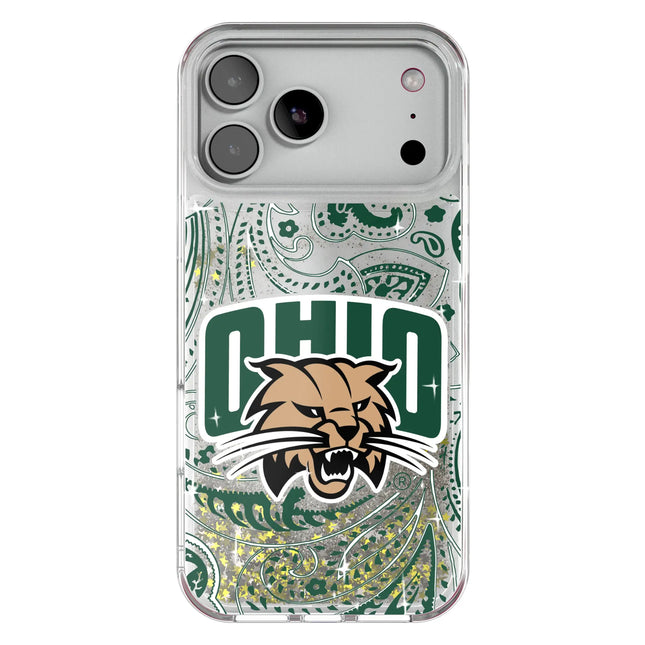 Ohio University Bobcats Paisley Glitter Phone Case for Apple iPhone