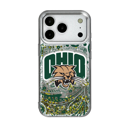 Ohio University Bobcats Paisley Glitter Phone Case for Apple iPhone