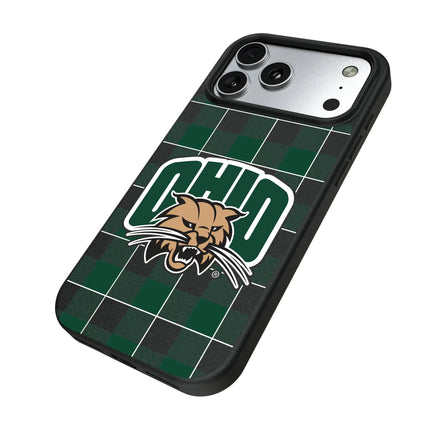 Ohio University Bobcats Plaid MagSafe Compatible Phone Case for Apple iPhone