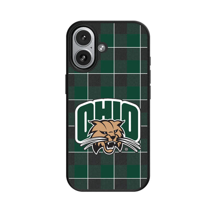 Ohio University Bobcats Plaid MagSafe Compatible Phone Case for Apple iPhone