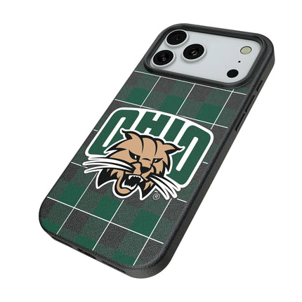 Ohio University Bobcats Plaid MagSafe Compatible Phone Case for Apple iPhone