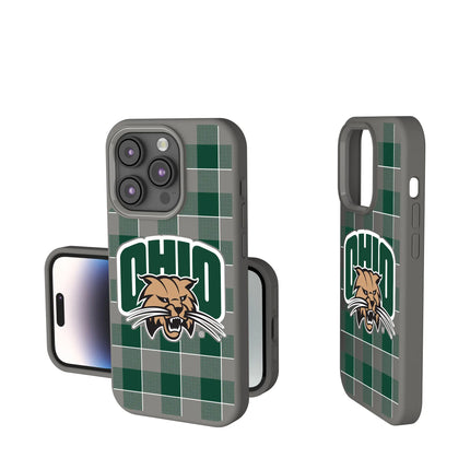 Ohio University Bobcats Plaid Soft Touch Phone Case for Apple iPhone