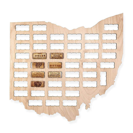 Ohio Wine Cork Map