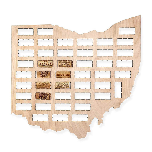 Ohio Wine Cork Map
