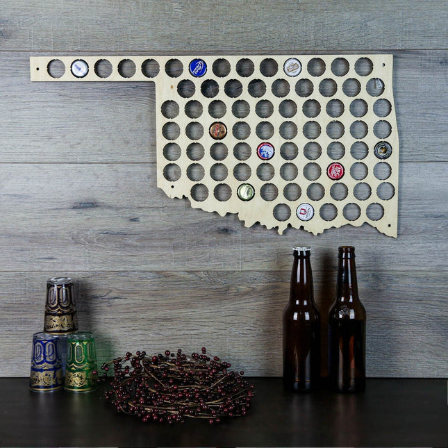 Oklahoma Beer Cap Map