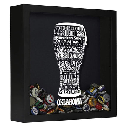 Oklahoma Beer Typography Shadow Box